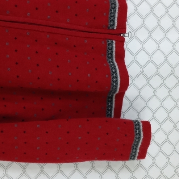 Woolrich full zip Women's med lined red & gray casual winter mountains sweater - Picture 9 of 11